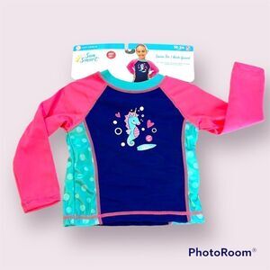SUN SMART Girls Long Sleeve Rash Guard *NEW*